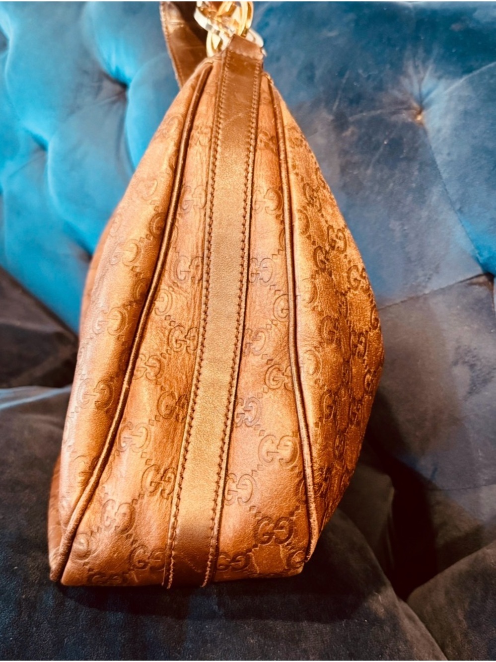 Gucci Brown Guccissima GG Twins Hobo - Picture 4 of 13